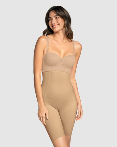 Bloomer faja de tiro alto con control en abdomen y cintura#color_801-cafe-medio