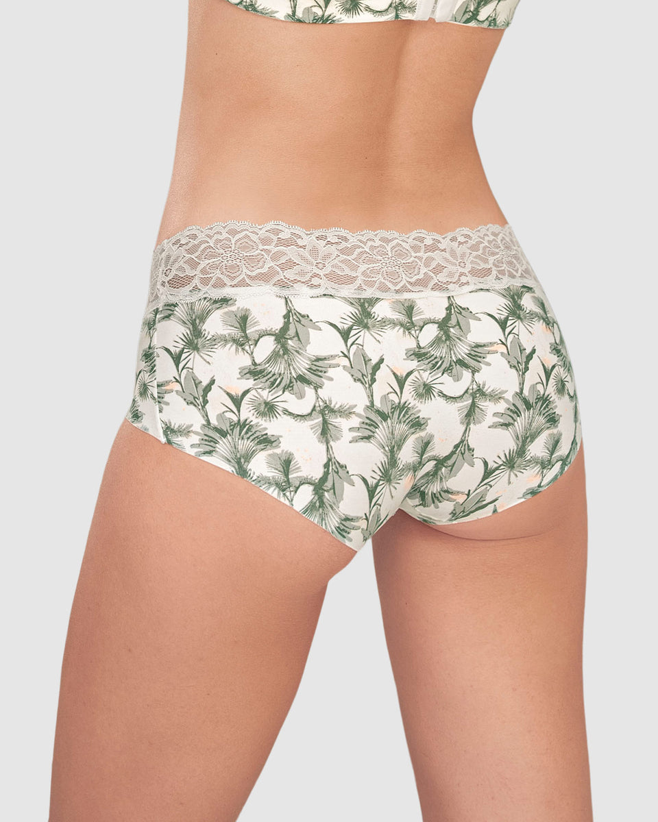 Bloomer hípster en tela ultraliviana con franja de encaje