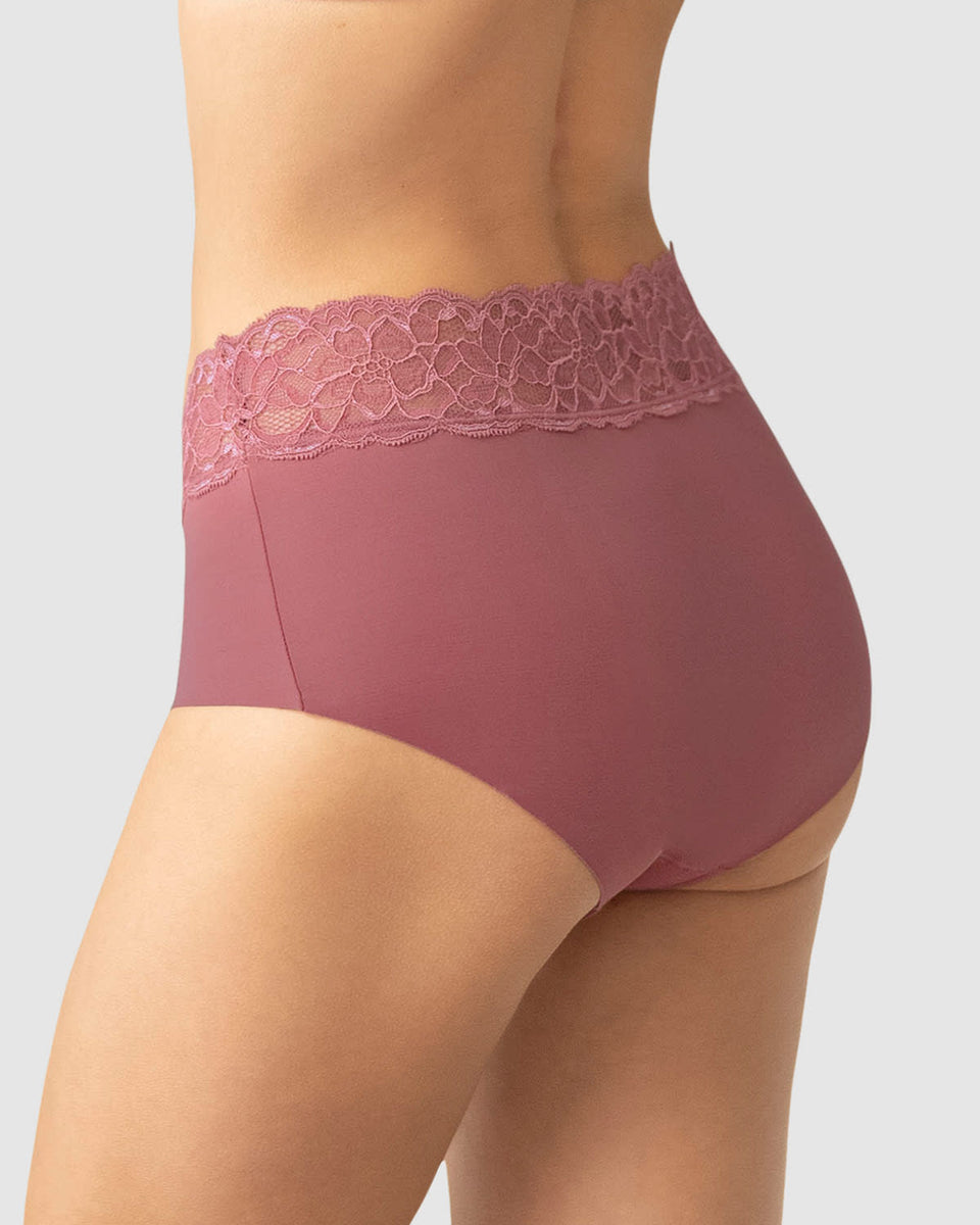 Bloomer hípster en tela ultraliviana con franja de encaje