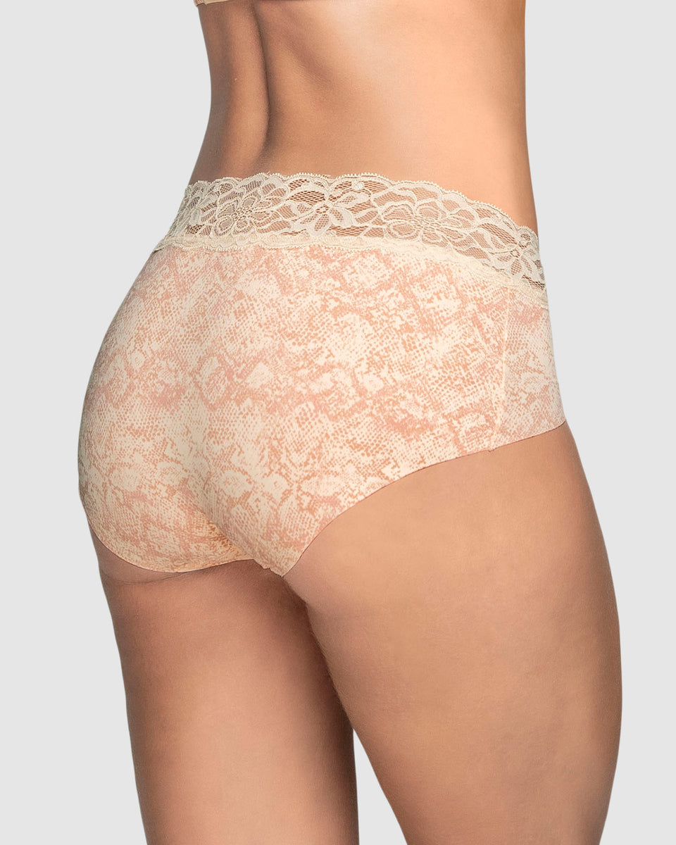 Bloomer hípster en tela ultraliviana con franja de encaje