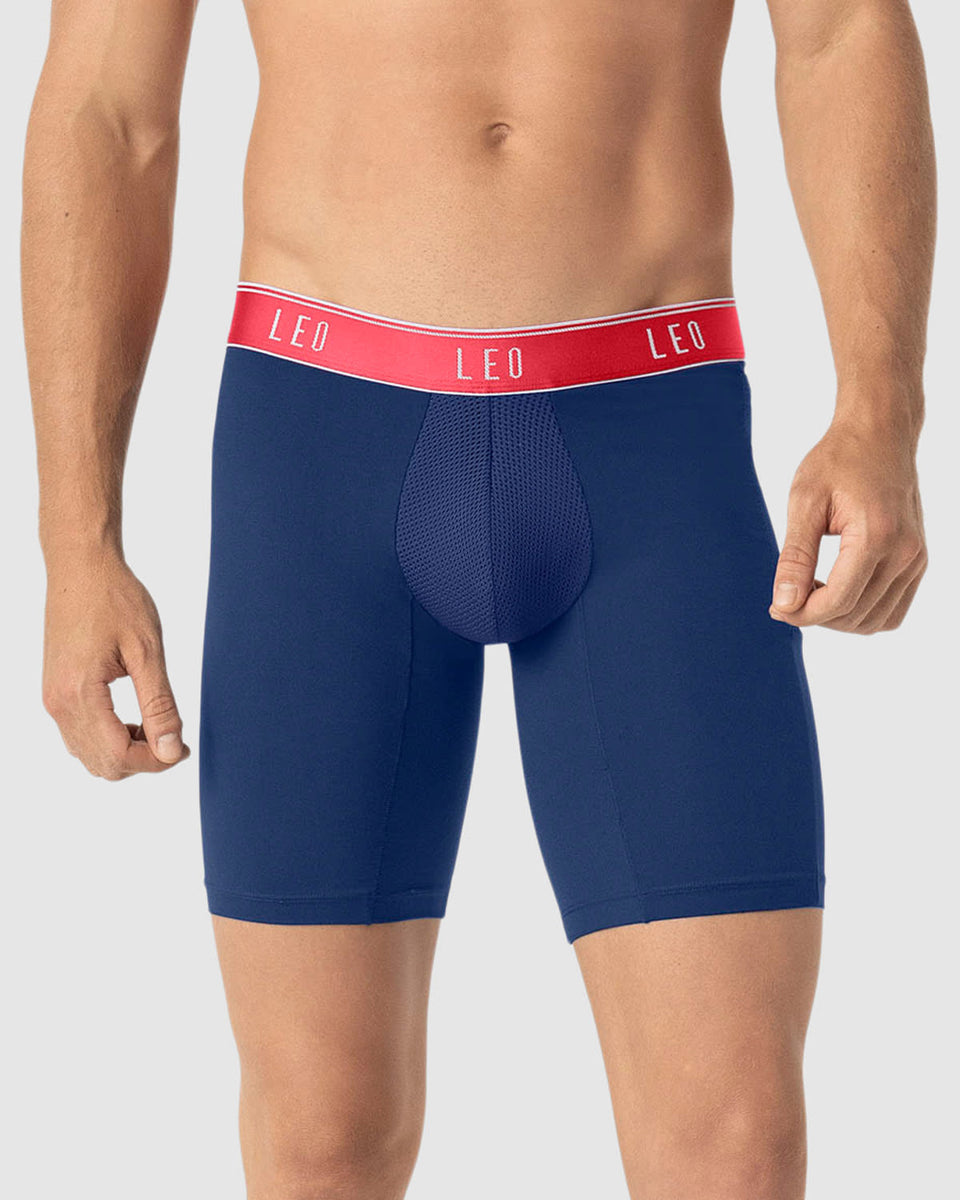 Bóxer deportivo largo con bolsillo lateral en microfibra