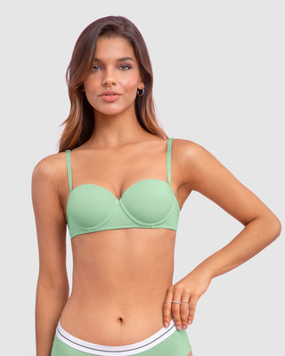 Brasier strapless con realce incorporado#color_662-verde