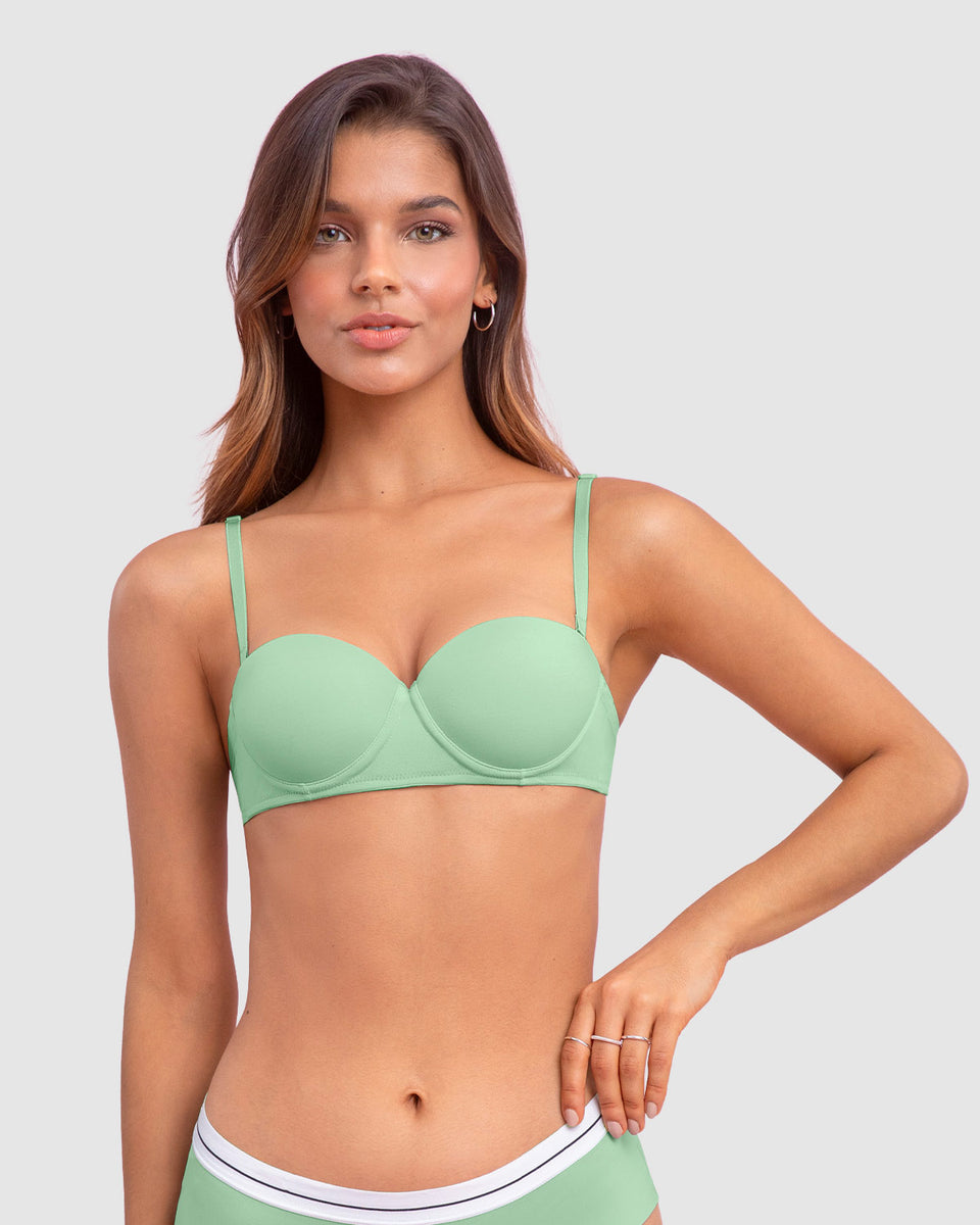 Brasier strapless con realce incorporado