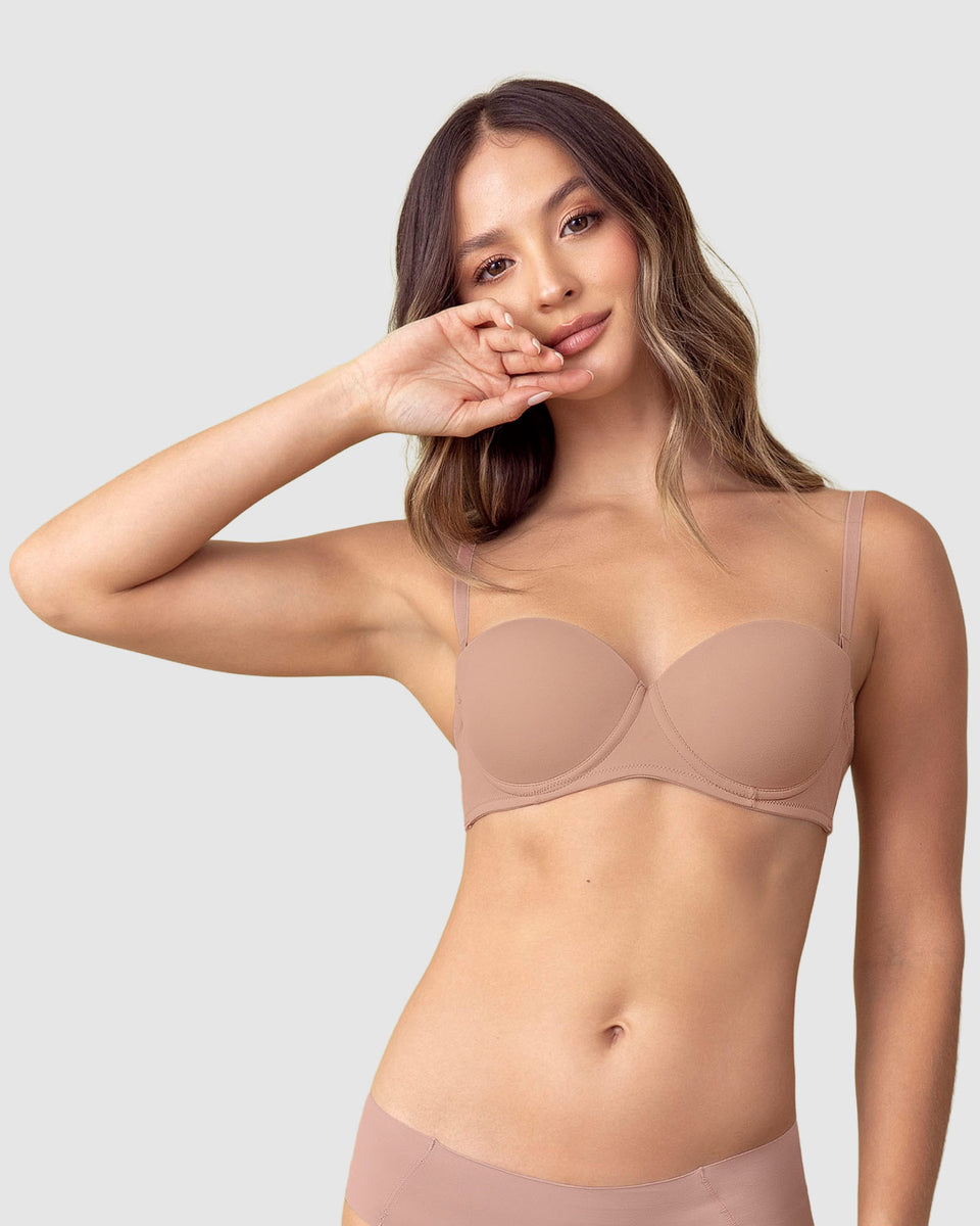 Brasier strapless con realce incorporado