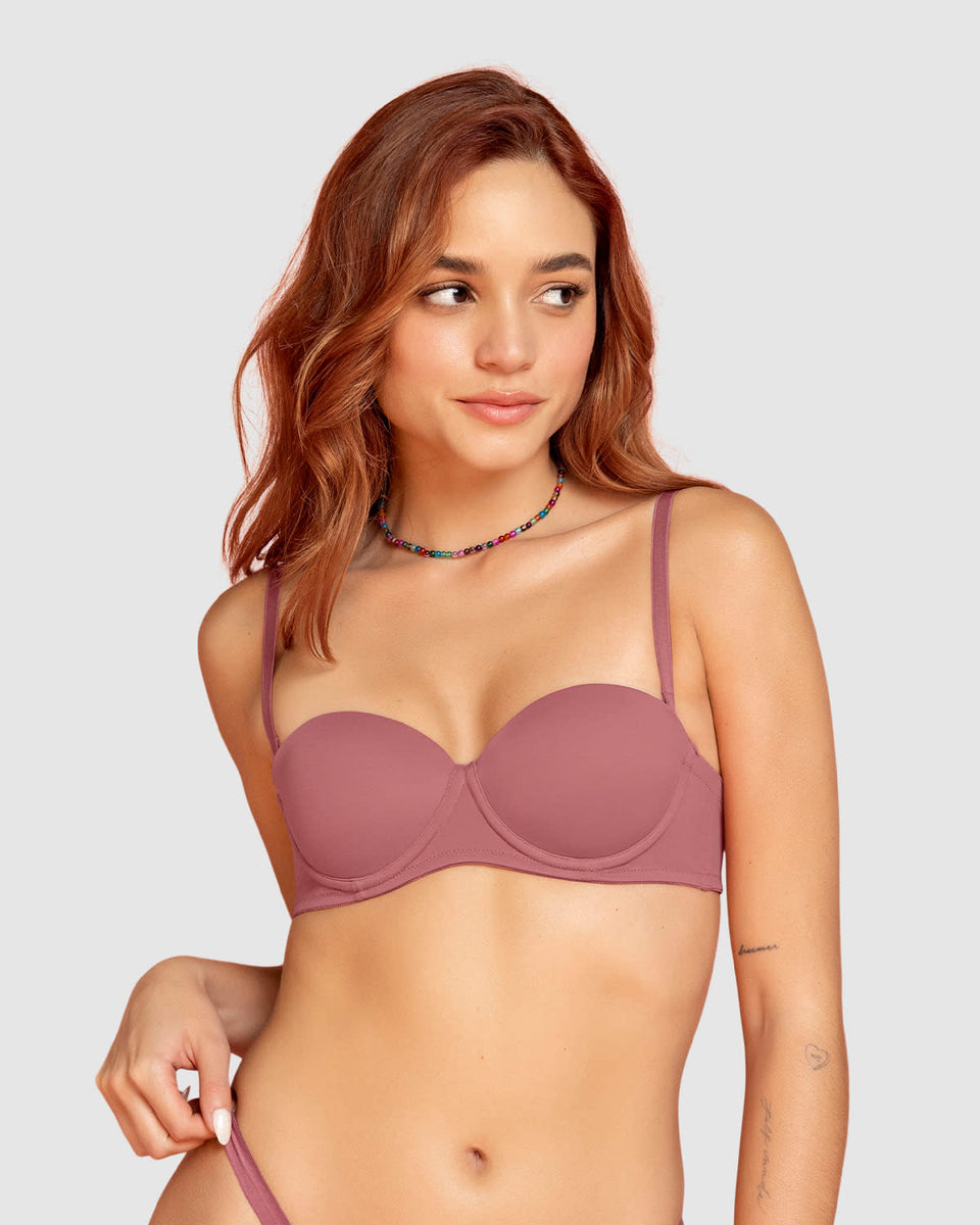 Brasier strapless con realce incorporado