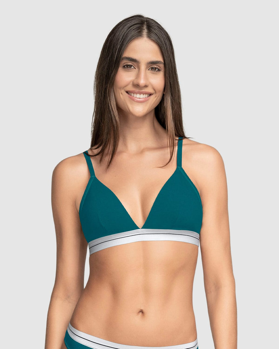 Brasier triangular en algodón liviano y cómodo