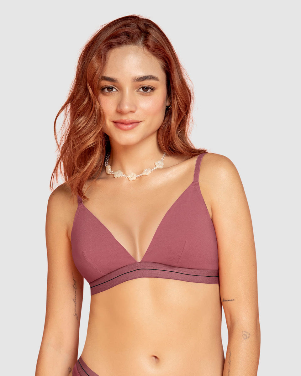 Brasier triangular en algodón liviano y cómodo