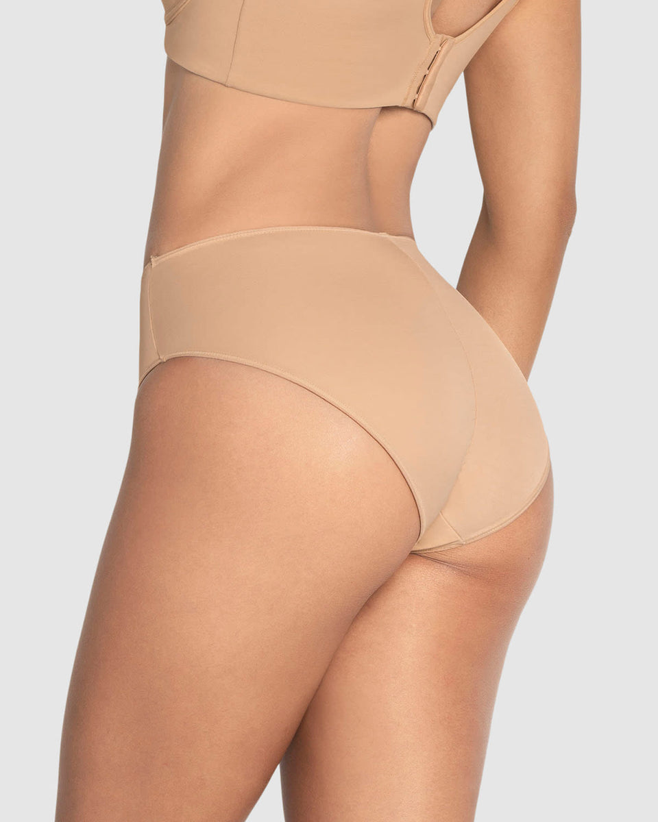 Bloomer clásico alto en pierna con control moderado en el abdomen