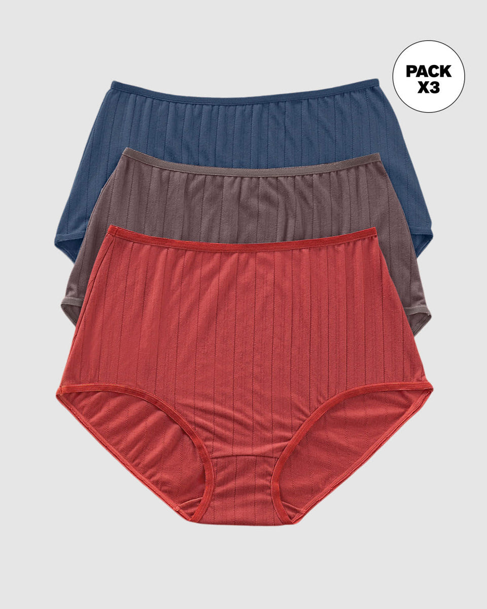 Paquete x 3 bloomers Clásicos con Excelente Cubrimiento