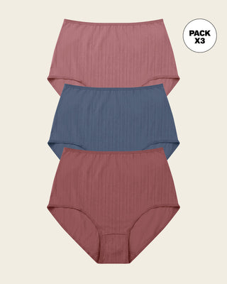 Paquete x 3 bloomers clásicos con excelente cubrimiento#color_s29-azul-rosa-vino