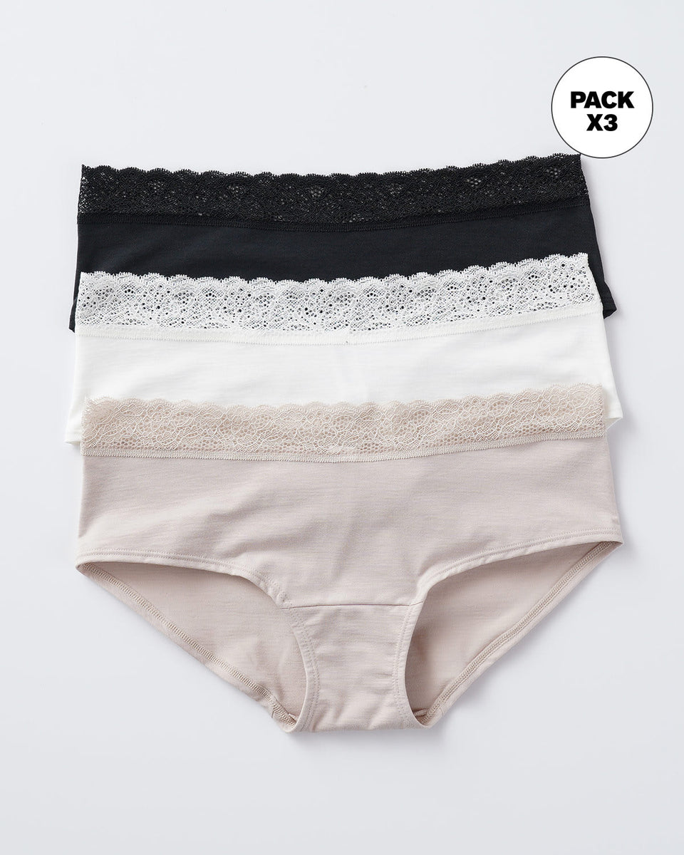 Paquete x3 bloomers estilo hipster total comodidad