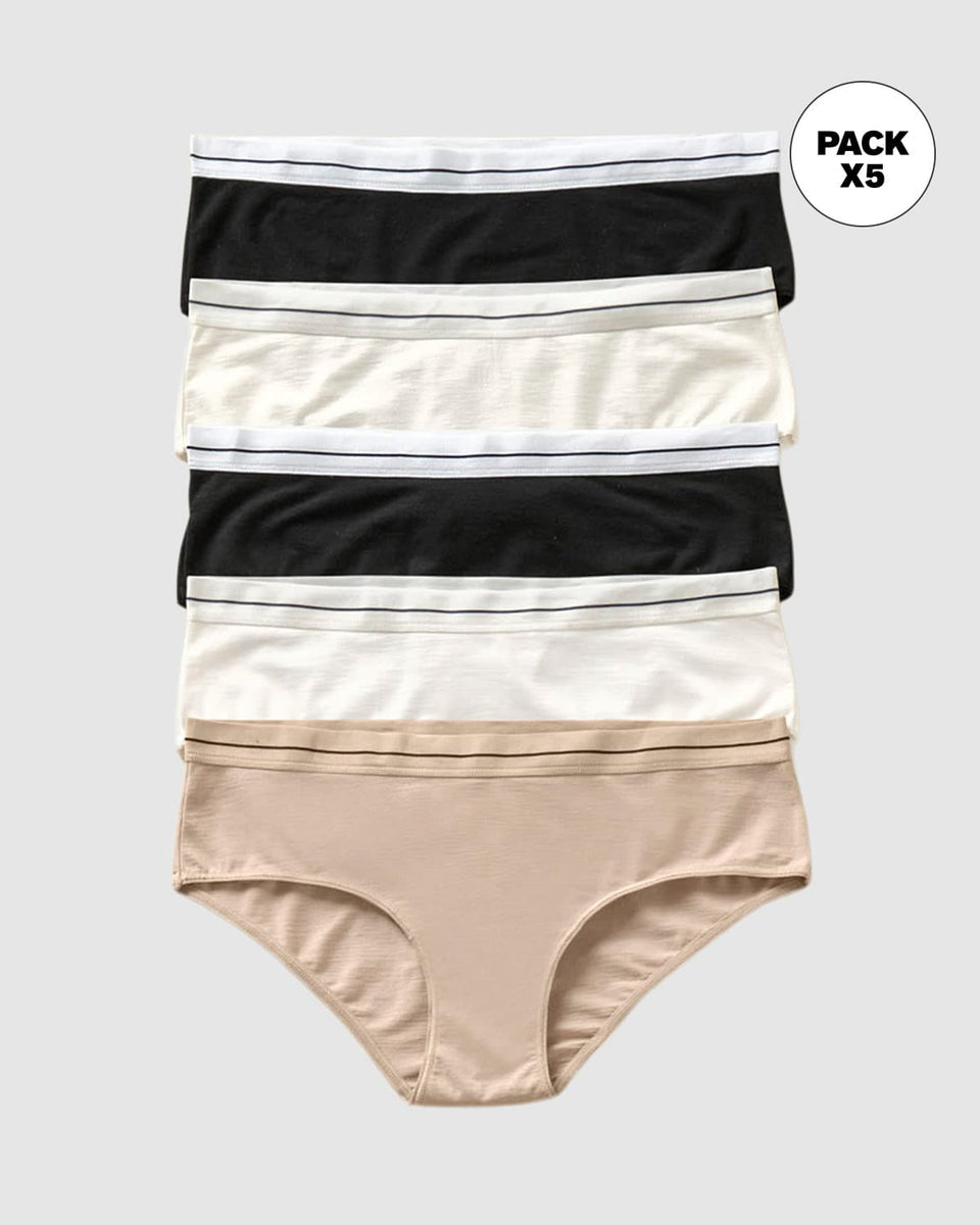 Paquete x 5 bloomers estilo hipster