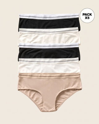 Paquete x 5 bloomers estilo hipster#color_s12-perla-negro-cafe-claro