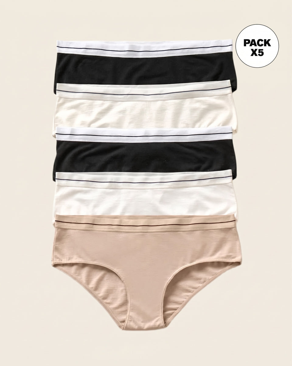 Paquete x 5 bloomers estilo hipster