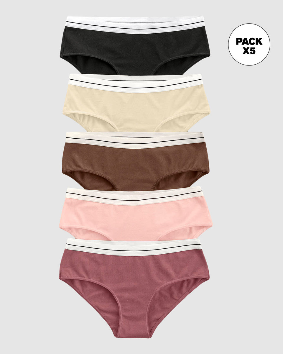 Paquete x 5 bloomers estilo hípster