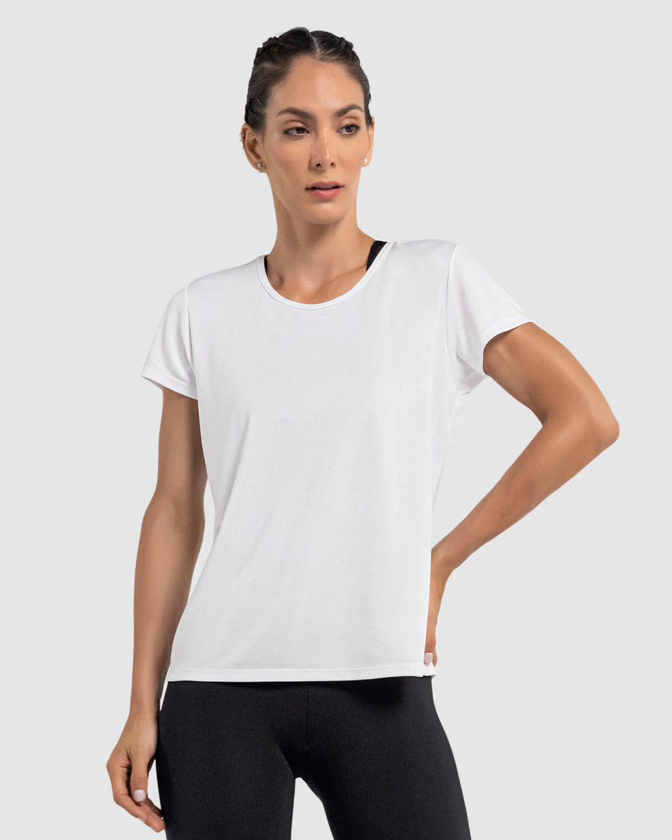Camiseta deportiva de secado rápido y silueta semiajustada