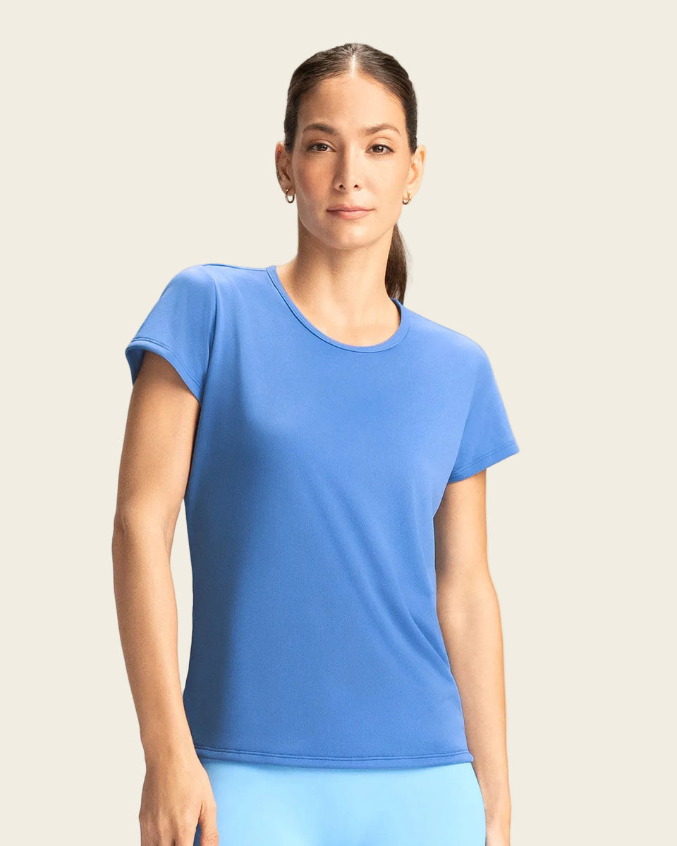 Blusa deportiva de secado rápido y silueta semiajustada