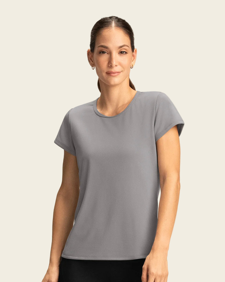 Blusa deportiva de secado rápido y silueta semiajustada