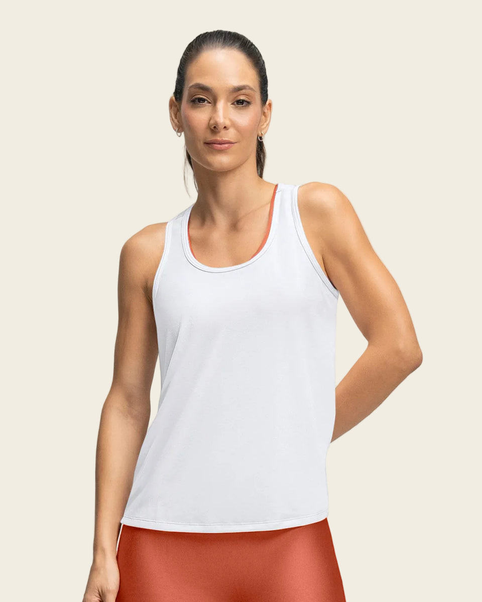 Blusa deportiva de secado rápido y silueta semiajustada para mujer
