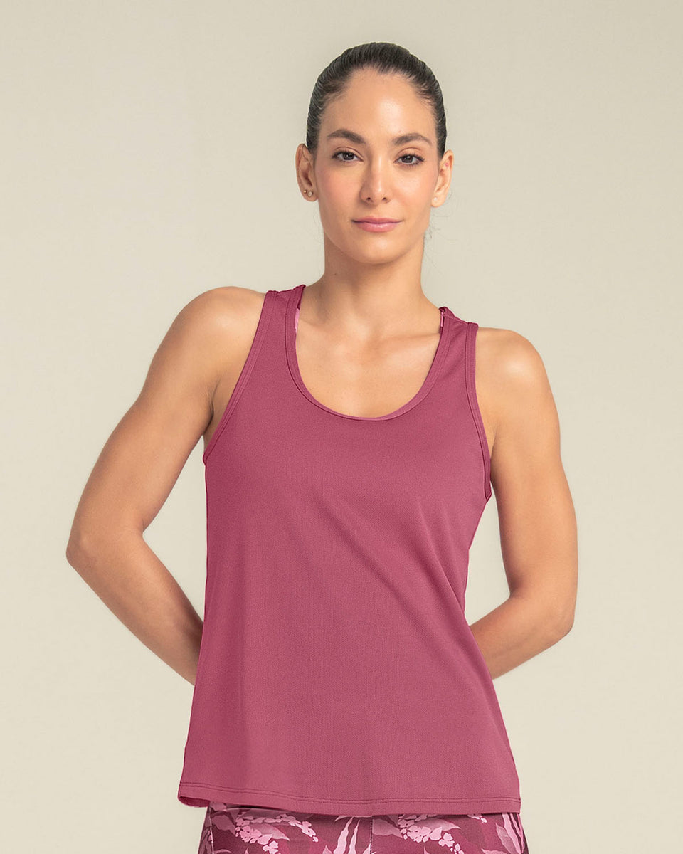 Blusa deportiva de secado rápido y silueta semiajustada para mujer