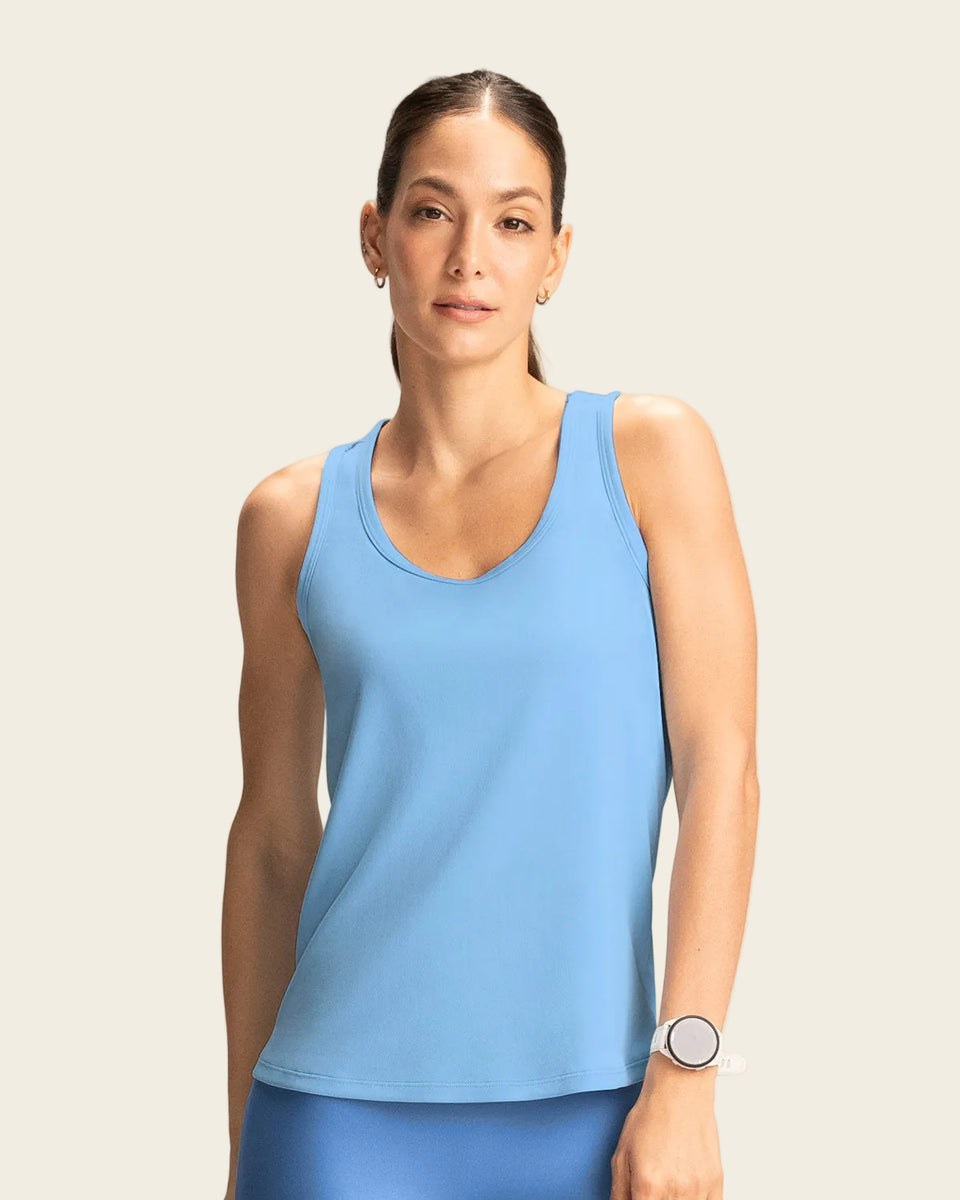 Blusa deportiva de secado rápido y silueta semiajustada para mujer