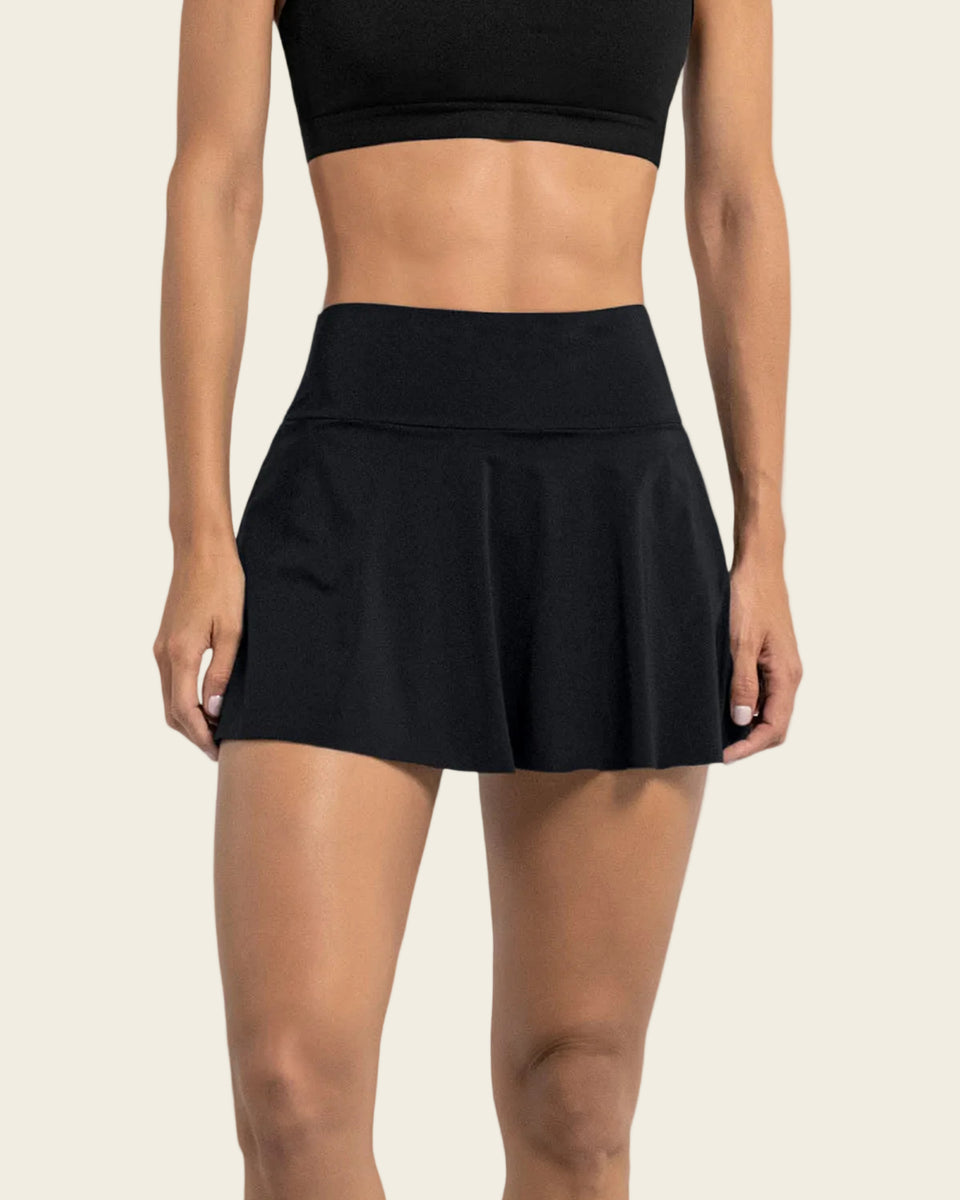 Enagua deportiva con short interno con bolsillo