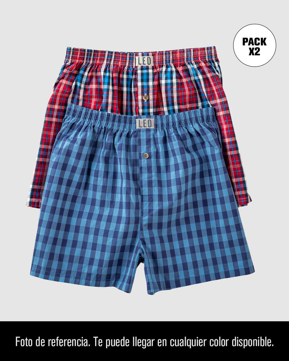 Paquete x 2 bóxers sueltos en algodón, te puede llegar en cualquier estampado disponible
