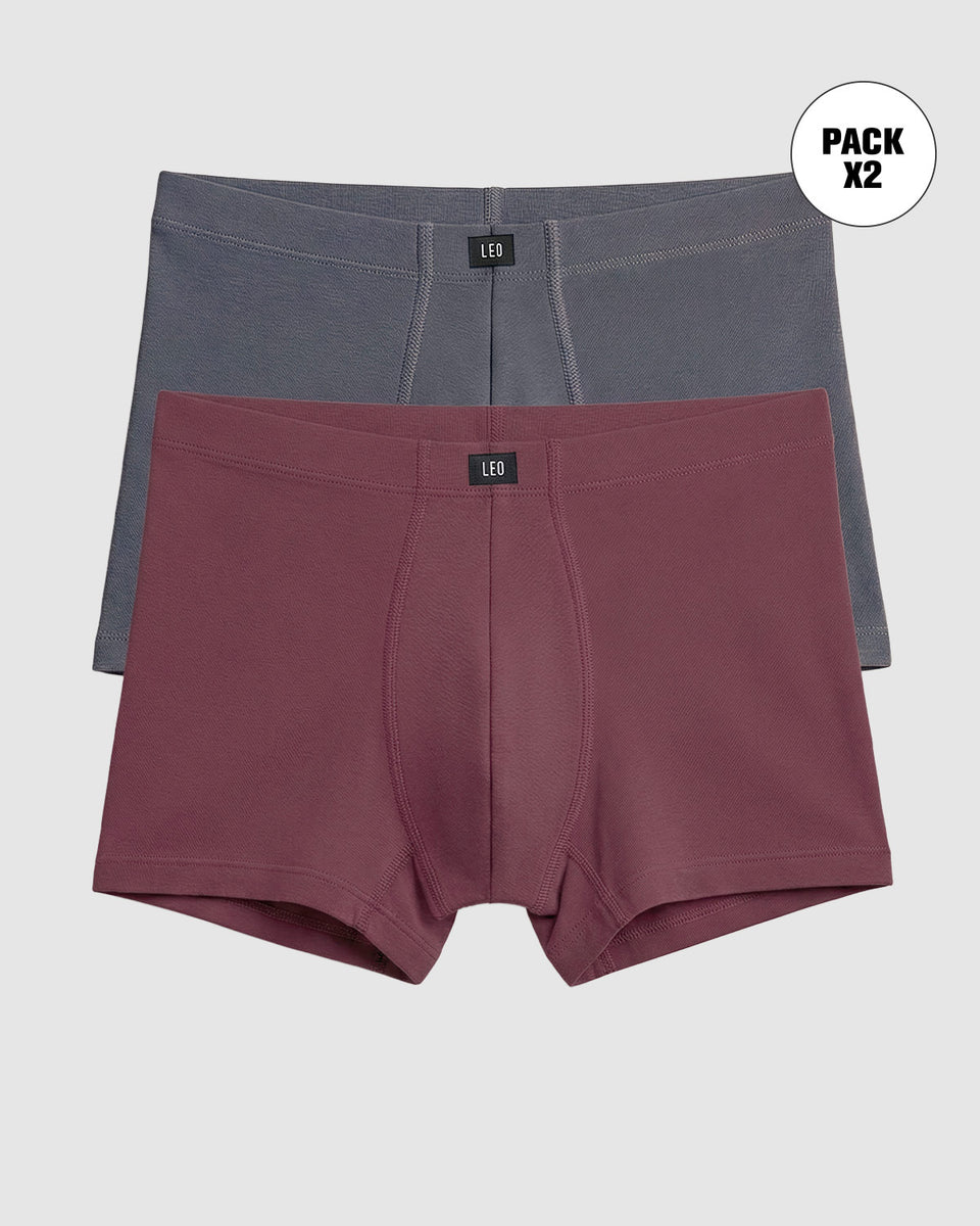 Paquete x 2 bóxers cortos en algodón