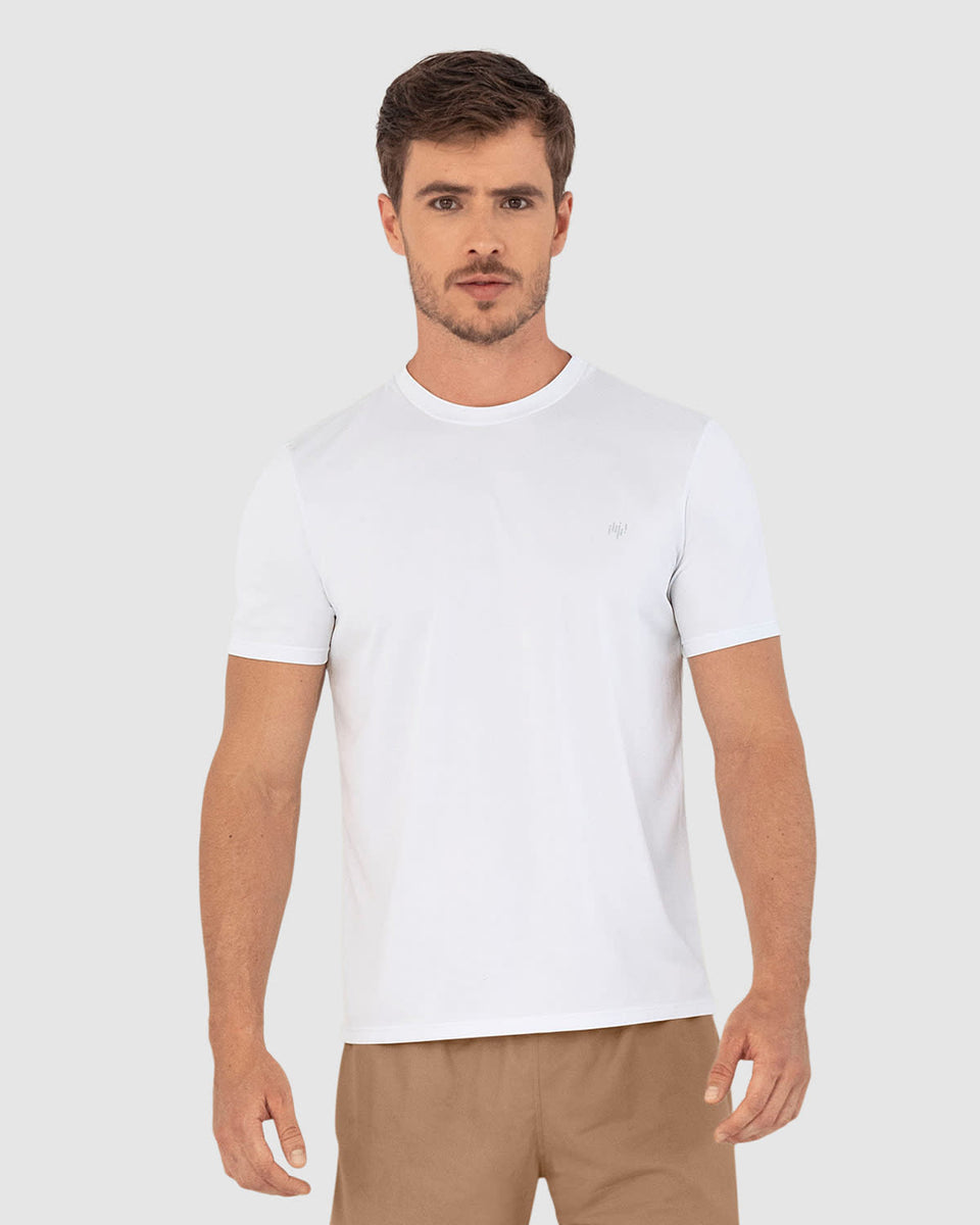 Camiseta deportiva masculina semiajustada de secado rápido