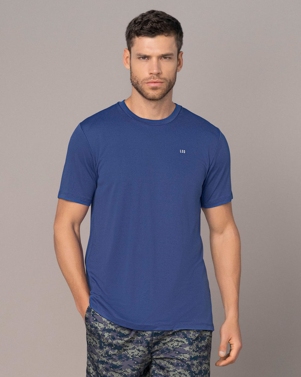 Camiseta deportiva masculina semiajustada de secado rápido