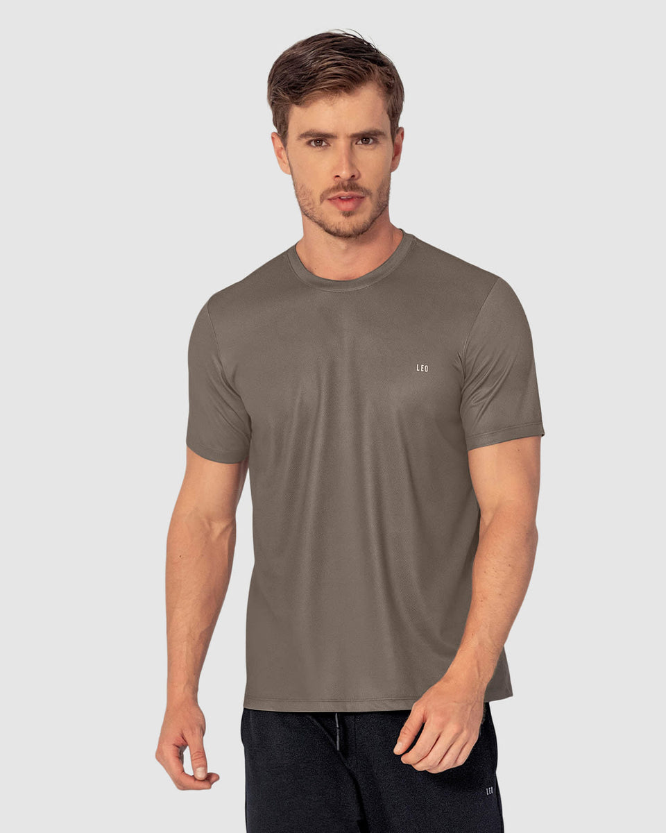 Camiseta deportiva masculina semiajustada de secado rápido