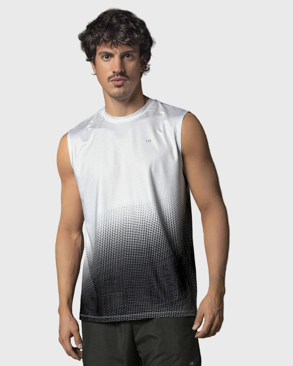 Camiseta manga sisa deportiva y de secado rápido para hombre
