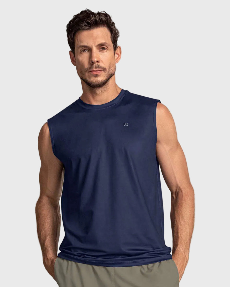 Camiseta manga sisa deportiva y de secado rápido para hombre