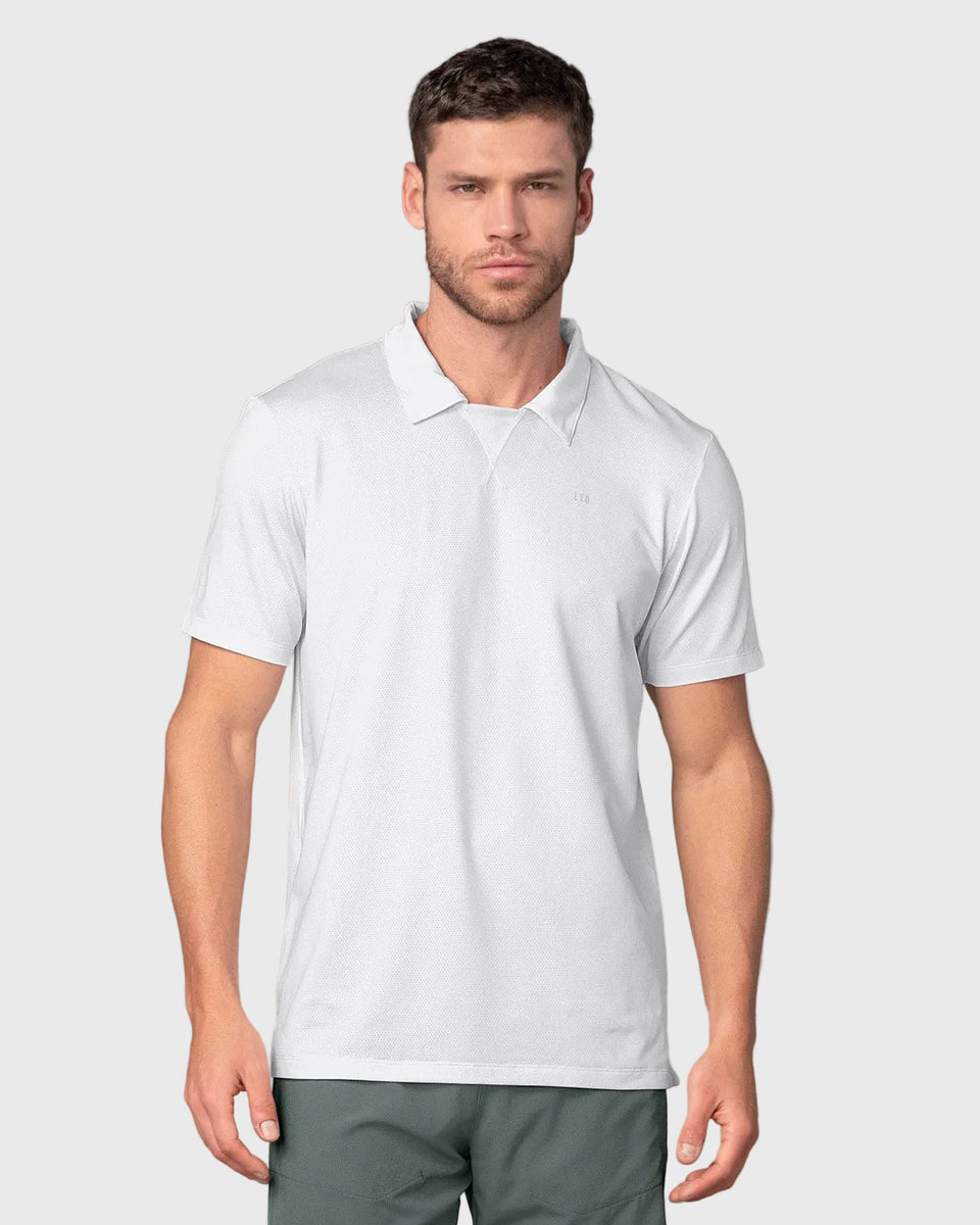 Camiseta deportiva transpirable con cuello tipo polo