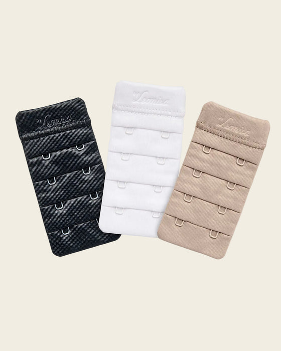 Paquete x 3 extensores anchos de brasier#color_999-blanco-negro-cafe