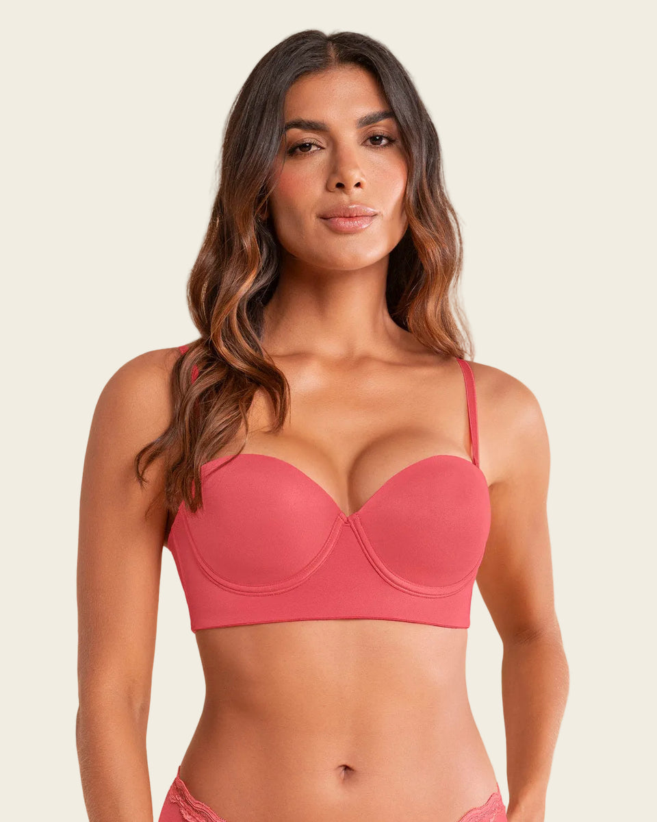 Brasier strapless de realce suave