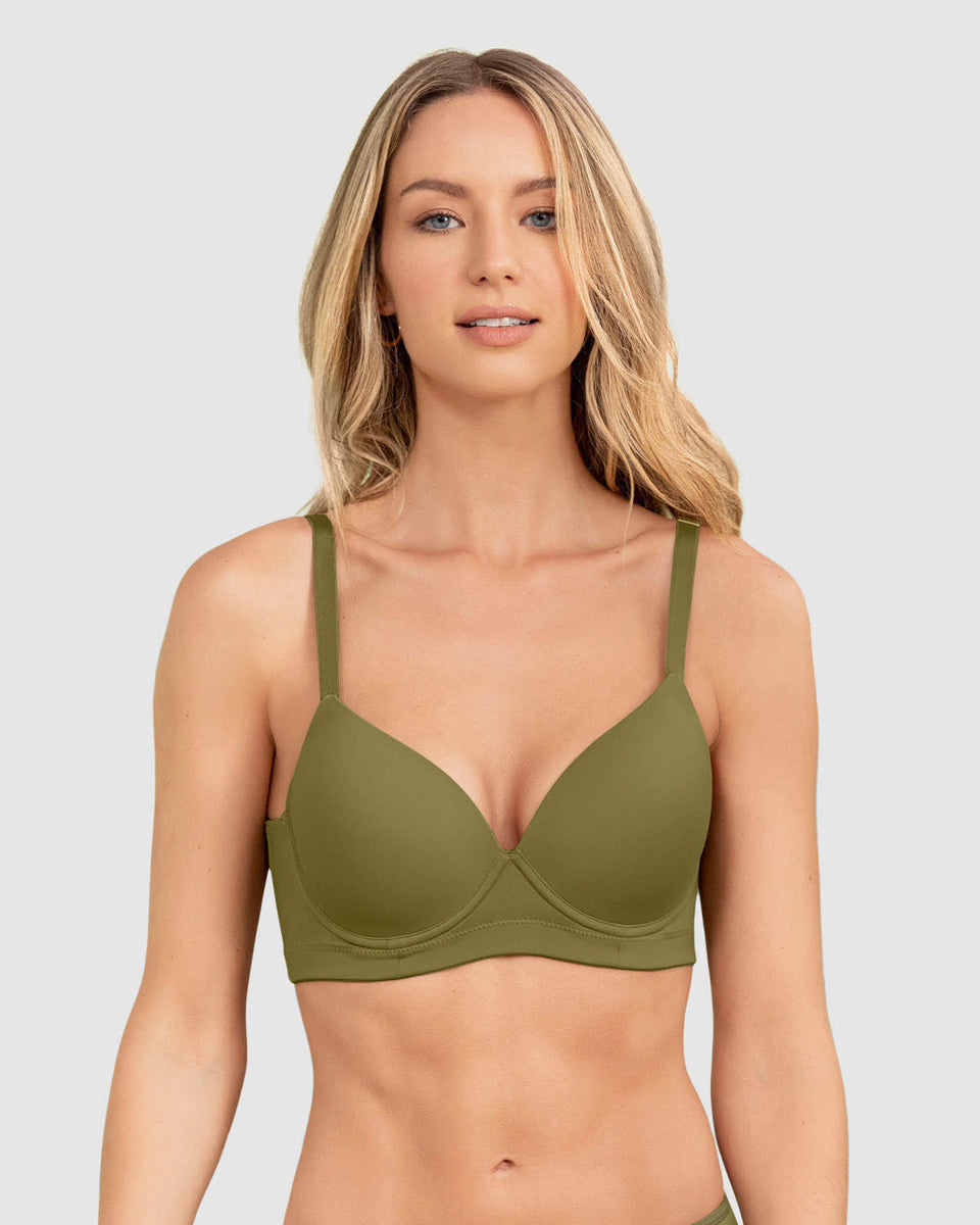 Brasier de realce suave y buen cubrimiento en espalda