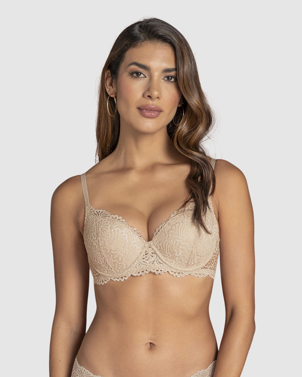 Brasier de realce suave en encaje