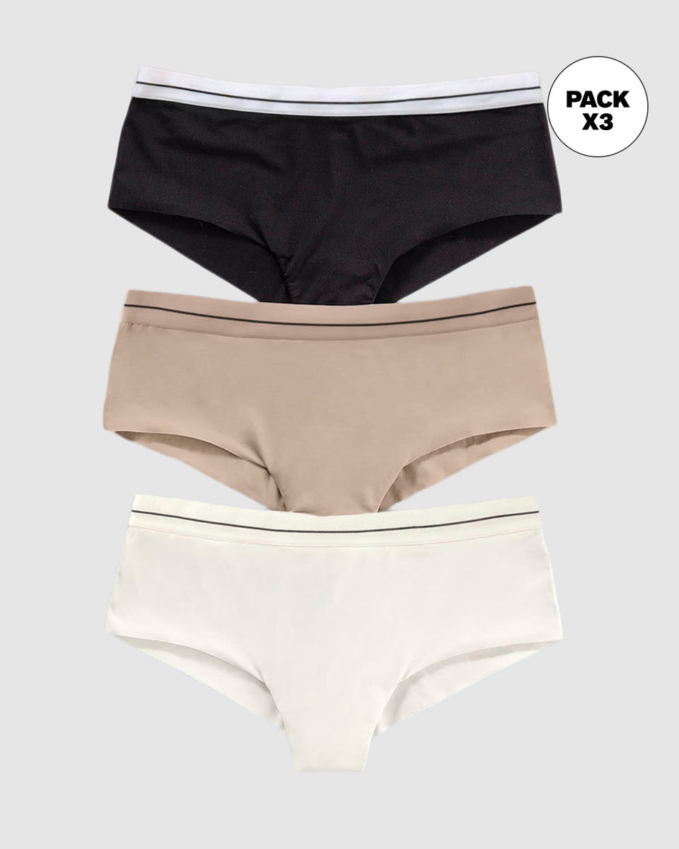 Bloomers cacheteros paquete x 3 ultracómodos