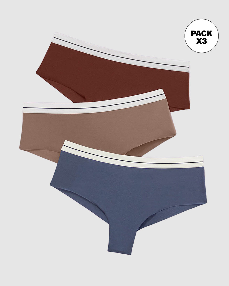 Bloomers cacheteros paquete x 3 ultracómodos