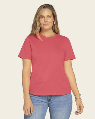 Blusa manga corta con mensaje en el frente#color_103-coral