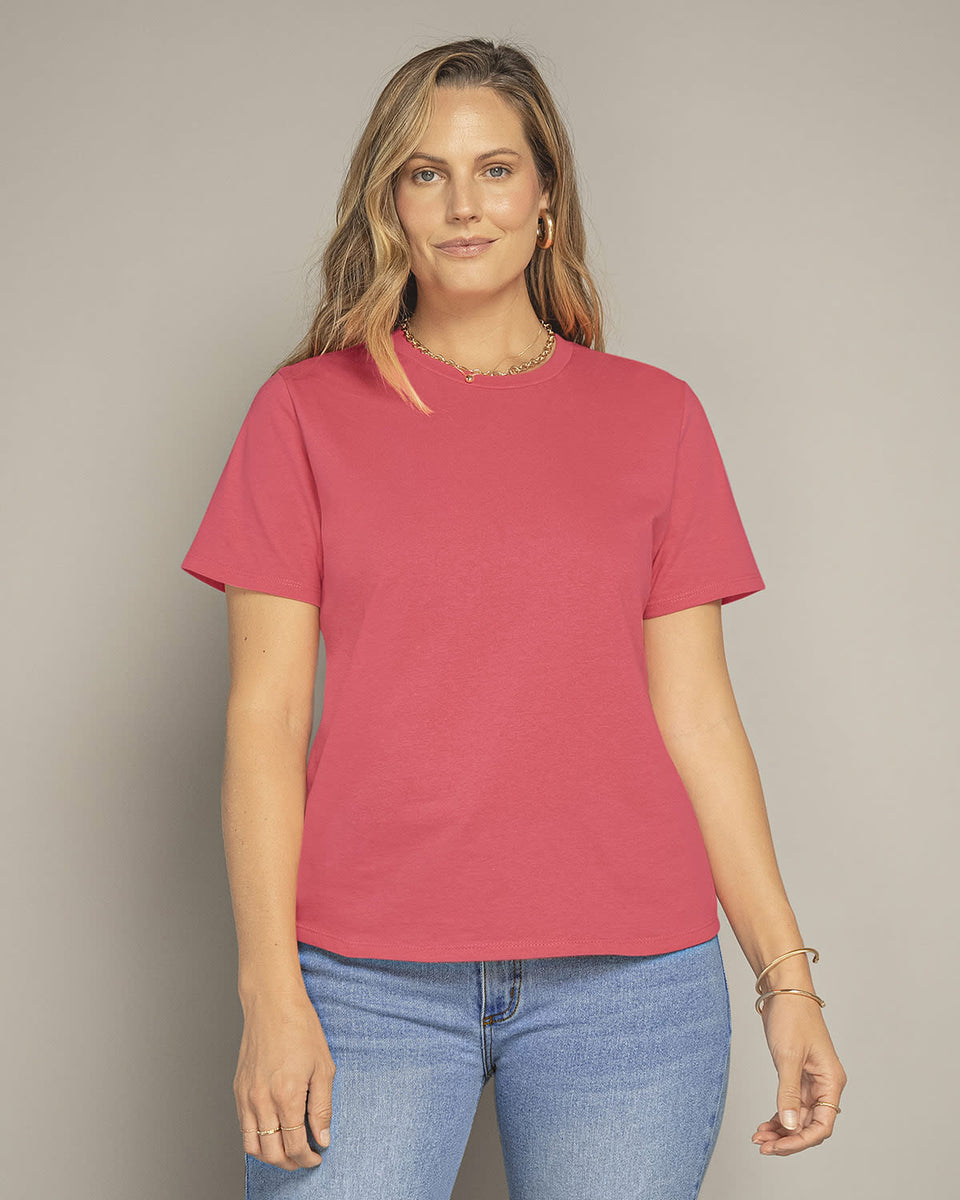 Blusa manga corta con mensaje en el frente