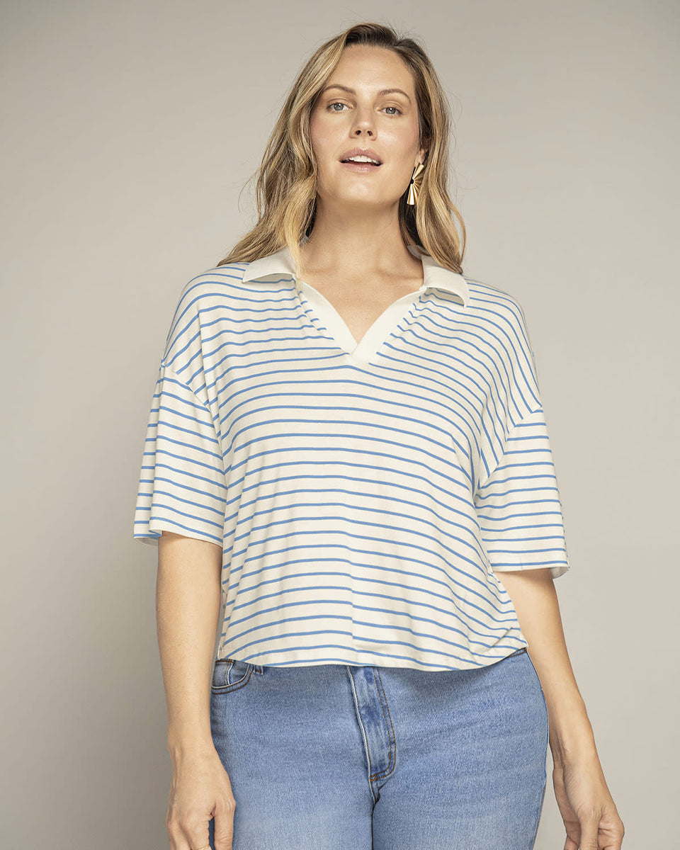 Blusa manga corta de silueta cuadrada