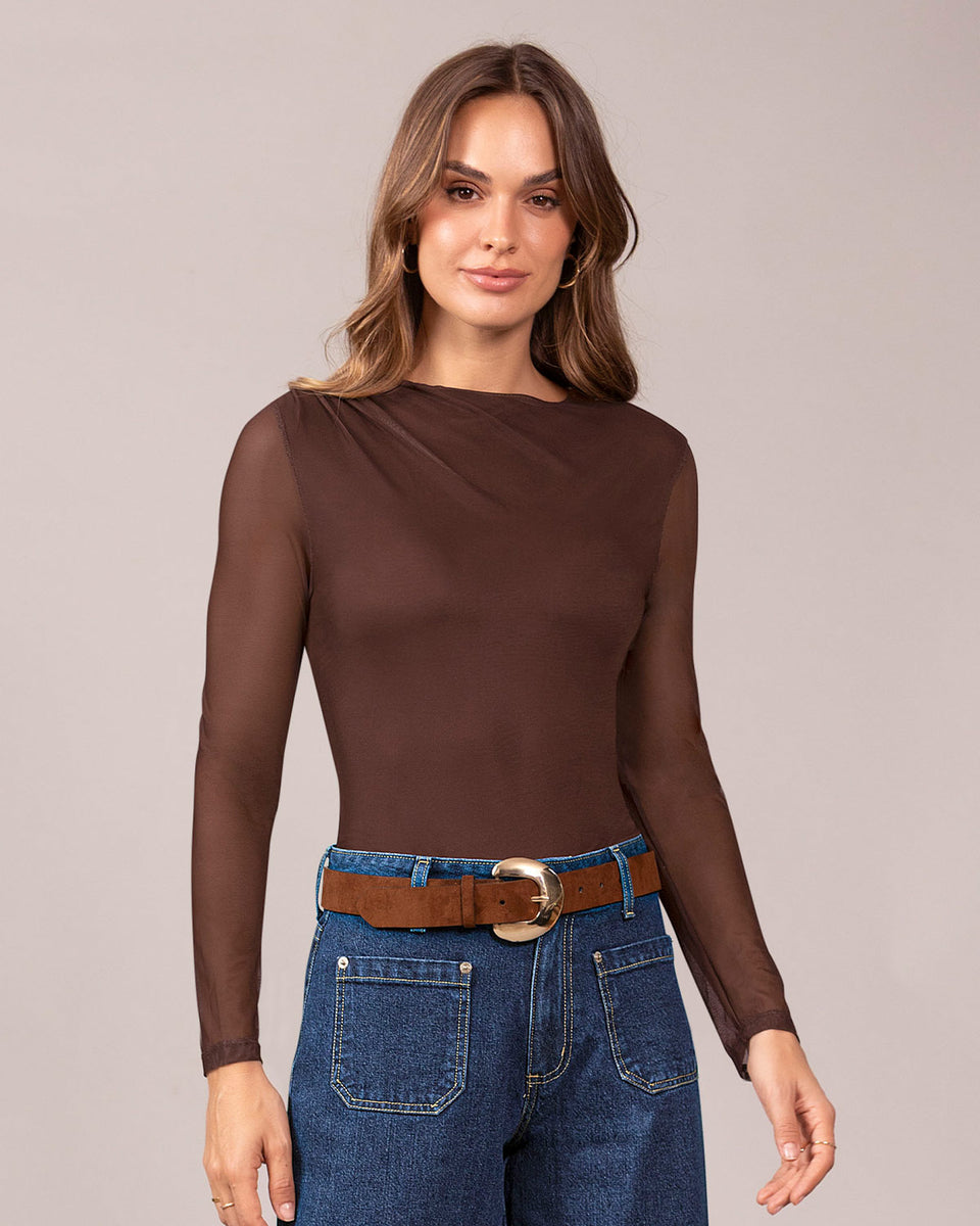 Blusa con mangas en mesh