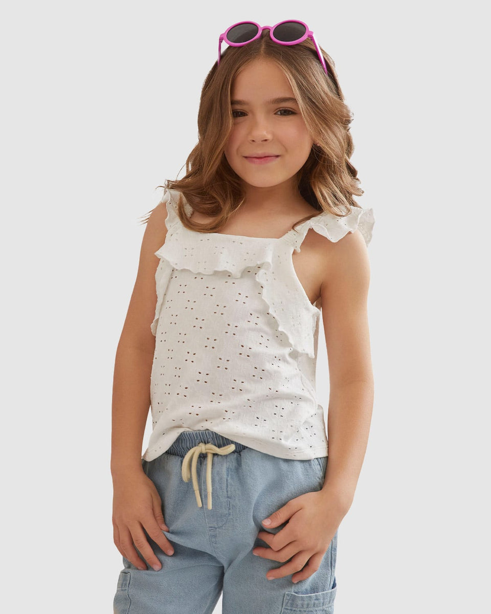 Blusa de tiras con bolero para niña