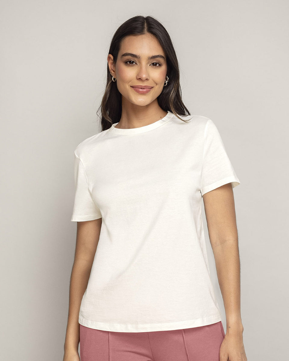 Blusa manga corta básica