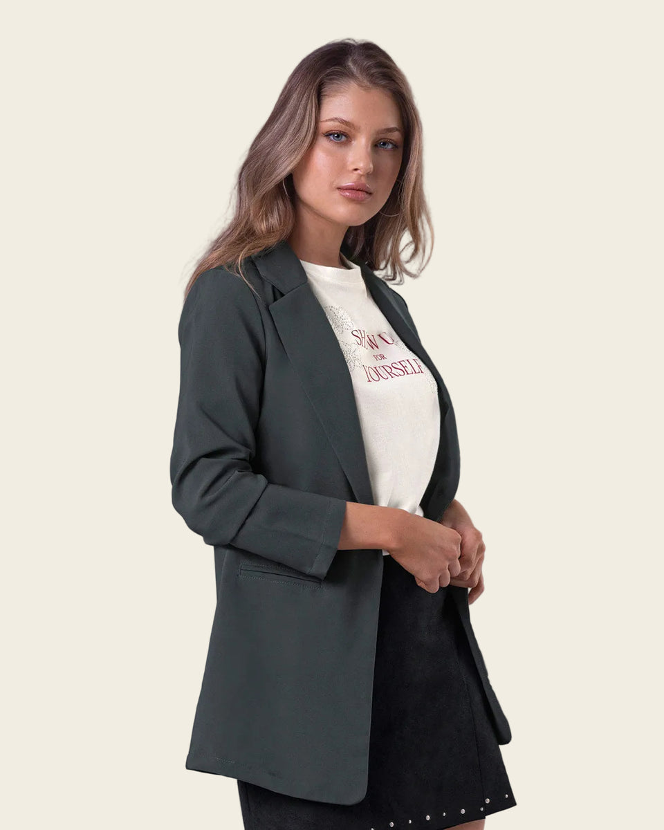Blazer manga larga con un botón