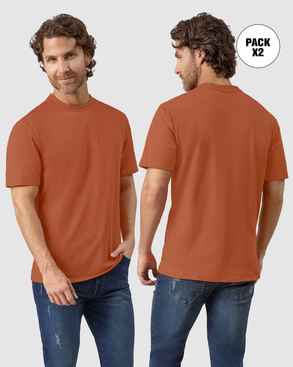 Paquete x2 camisetas manga corta básicas