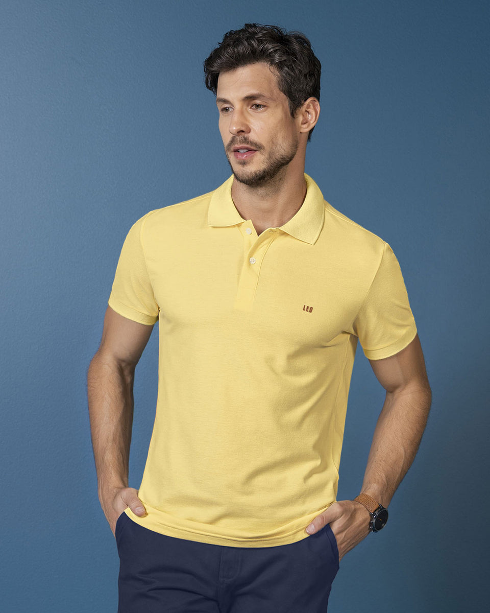 Camiseta polo manga corta con botones funcionales