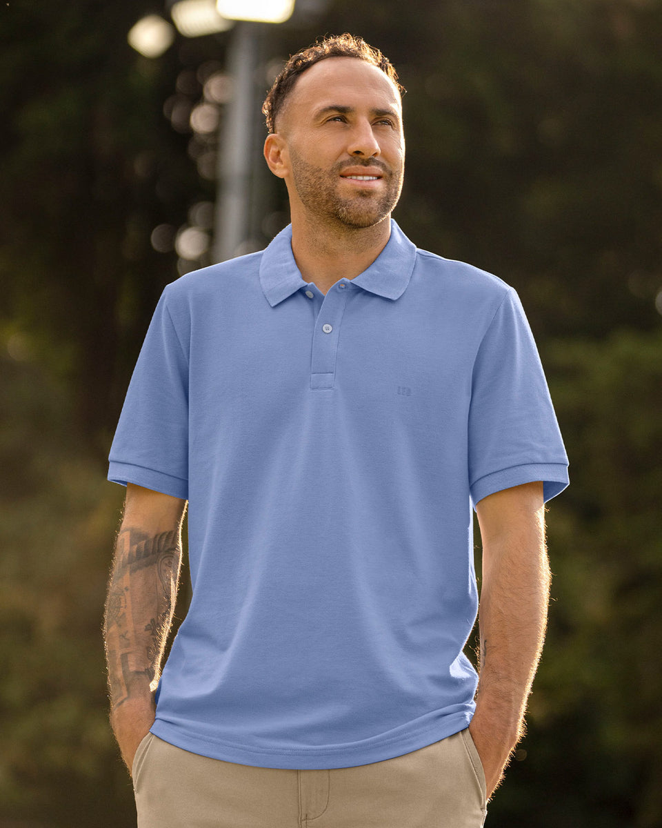 Camiseta polo manga corta con botones funcionales